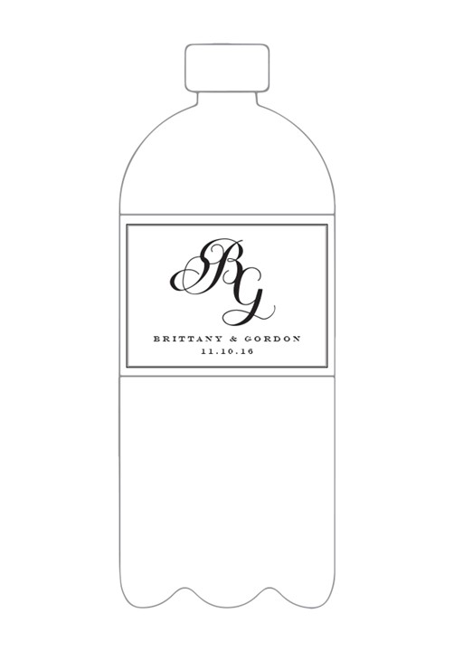 Gardenia Water Bottle Label