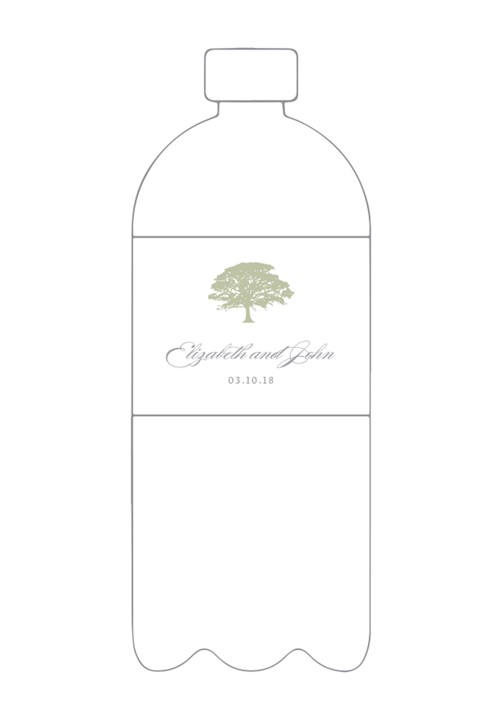 Spanish Moss Water Bottle Label