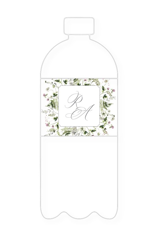 Camellia Water Bottle Label