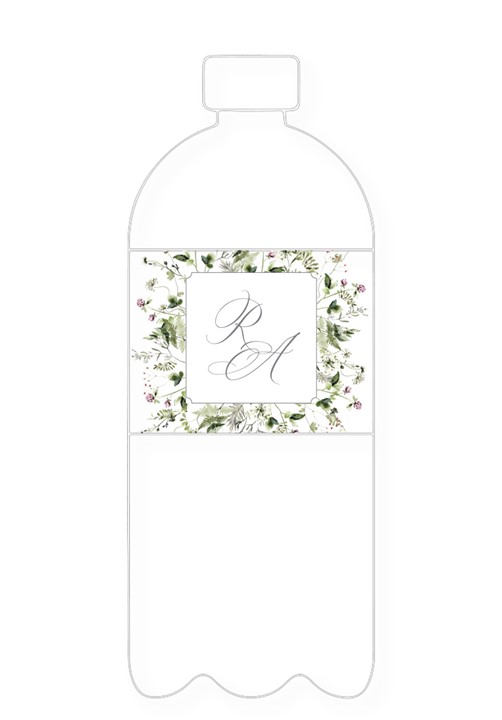 Camellia Water Bottle Label