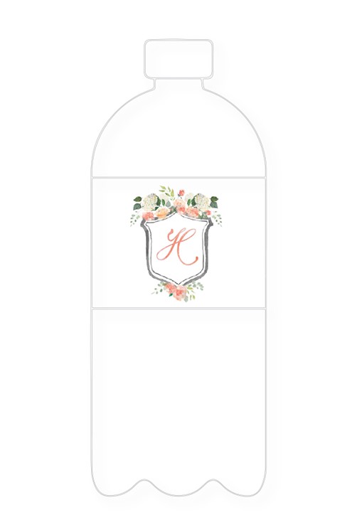 Hydrangea Water Bottle Label