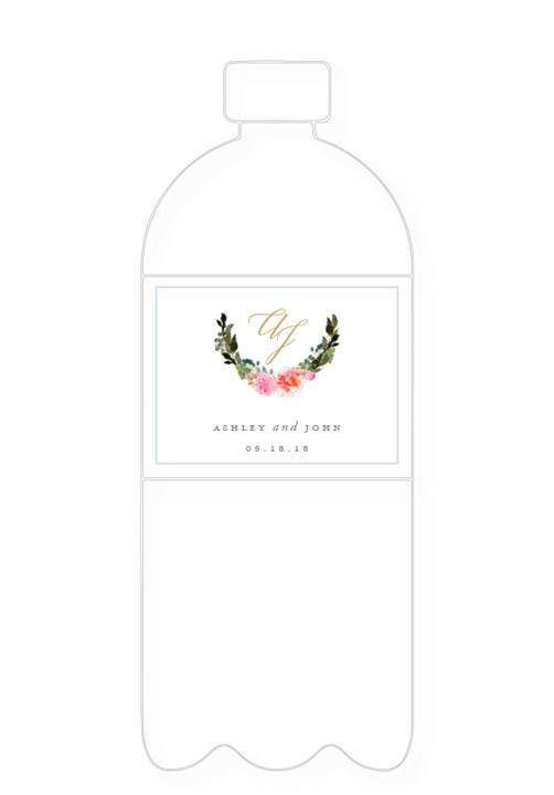 Bouquet Water Bottle Label