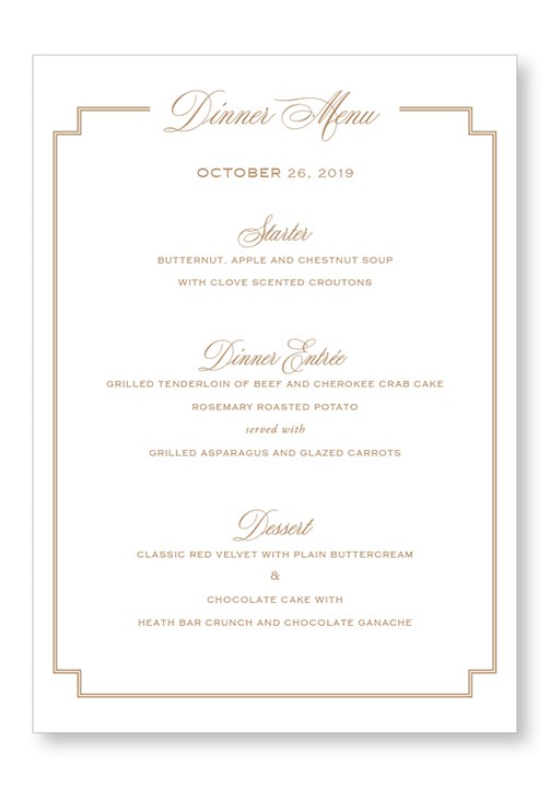 Primrose Menu