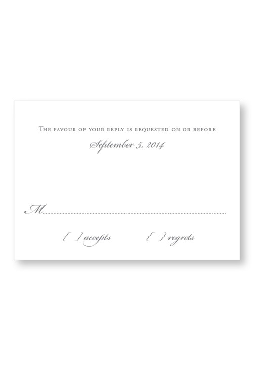 Sweet Pea RSVP Card