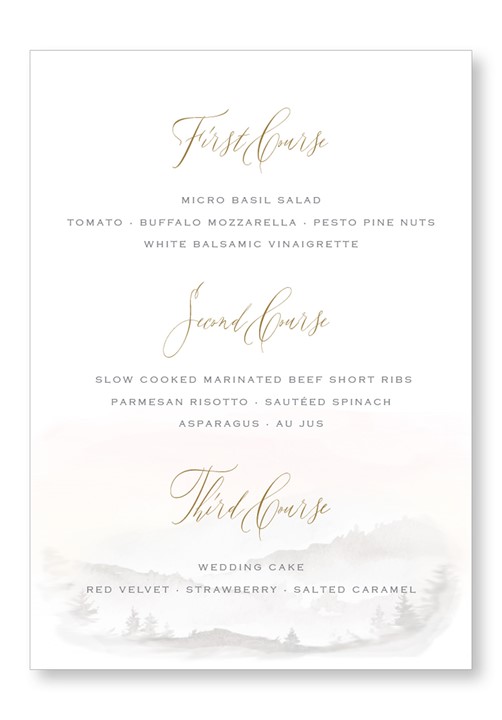 Wildflower Menu