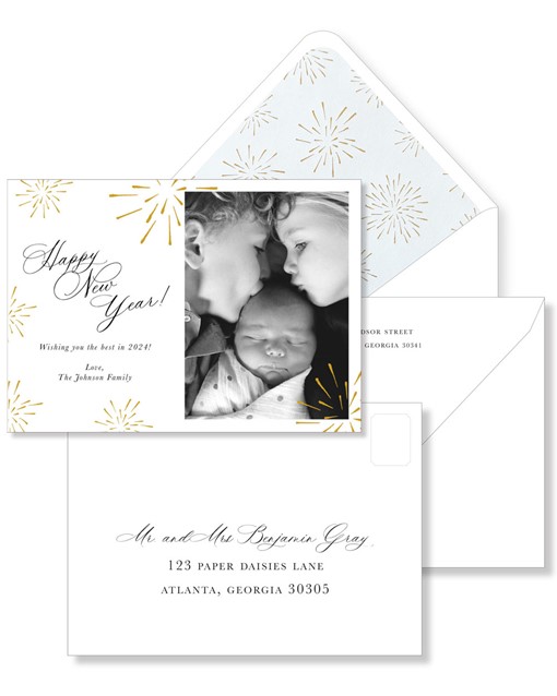 Happy New Year Cards Set