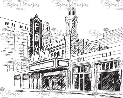 The Fox Theatre Venue Sketch Artwork