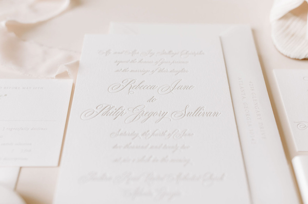 Custom Wedding Invitations | Paper Daisies | Atlanta Stationer